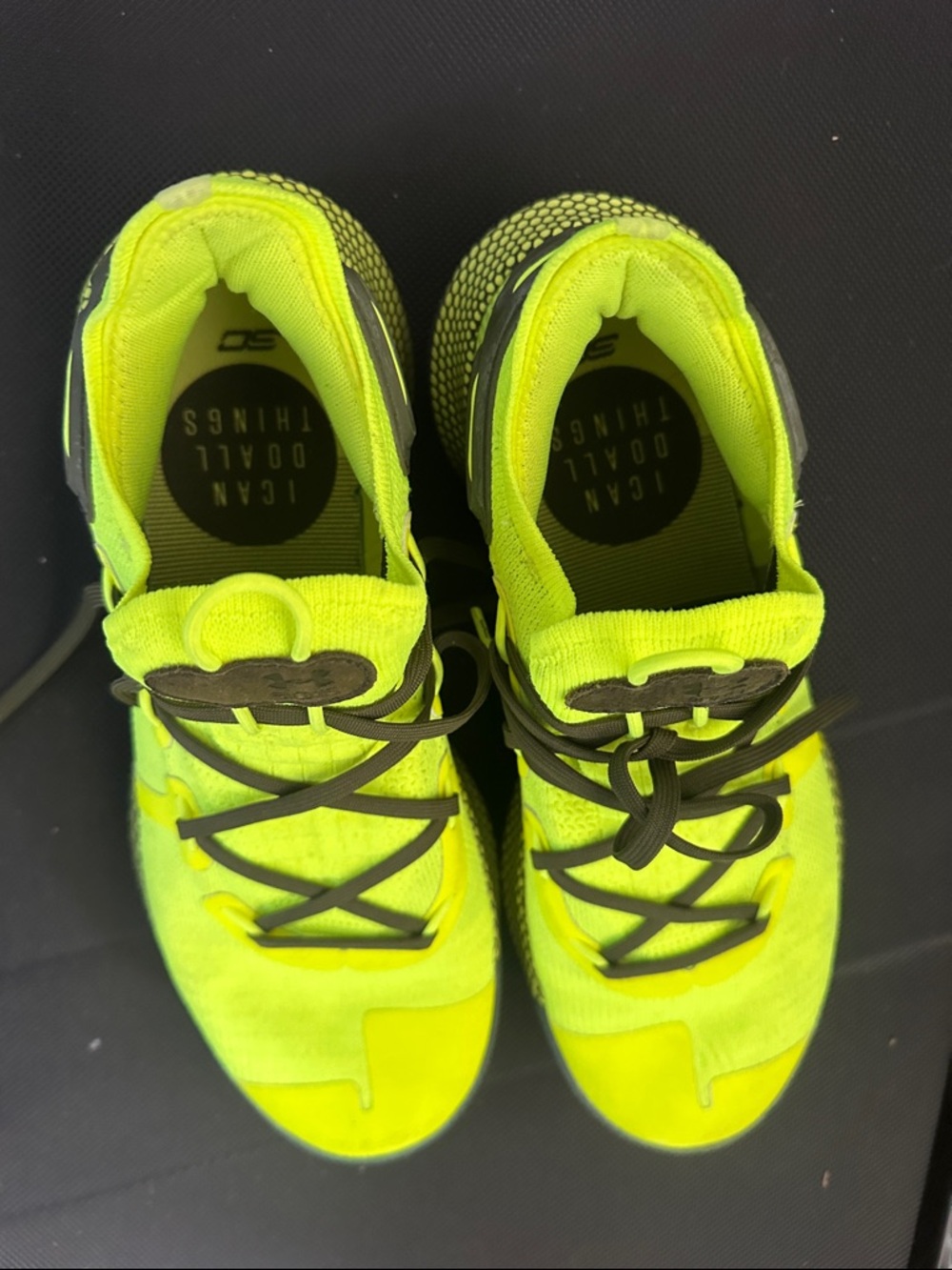 “I can do all things” Neon Yellow Athletic Sneakers - SC